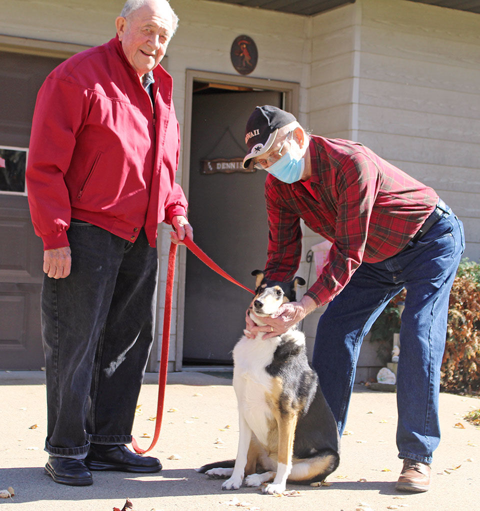 Like her owner, dog looks after neighbor